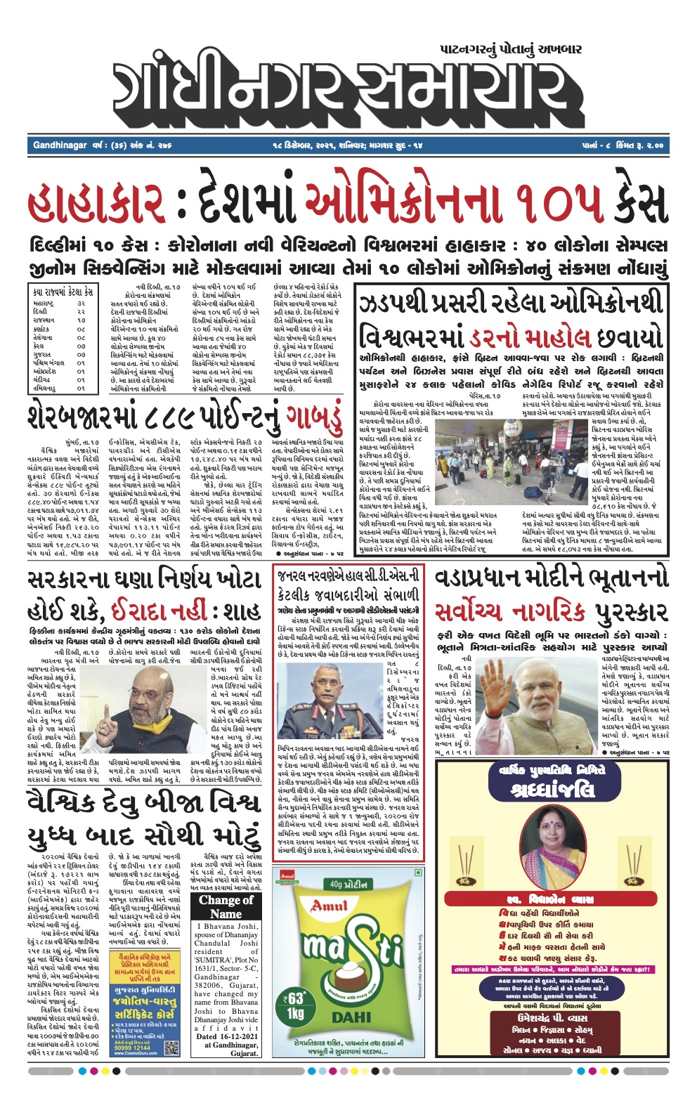 Gandhinagar Samachar Daily Gujarati News Paper of Gandhinagar